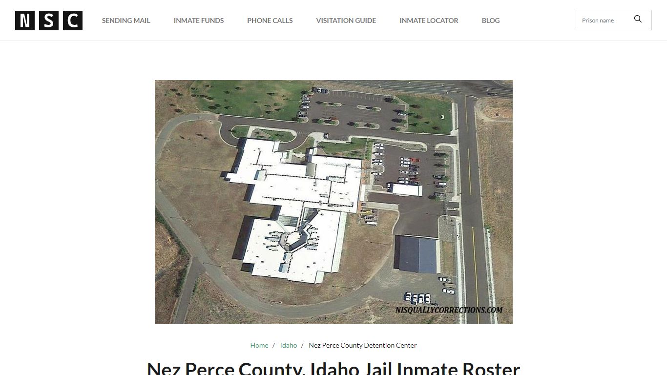 Nez Perce County, Idaho Jail Inmate Roster